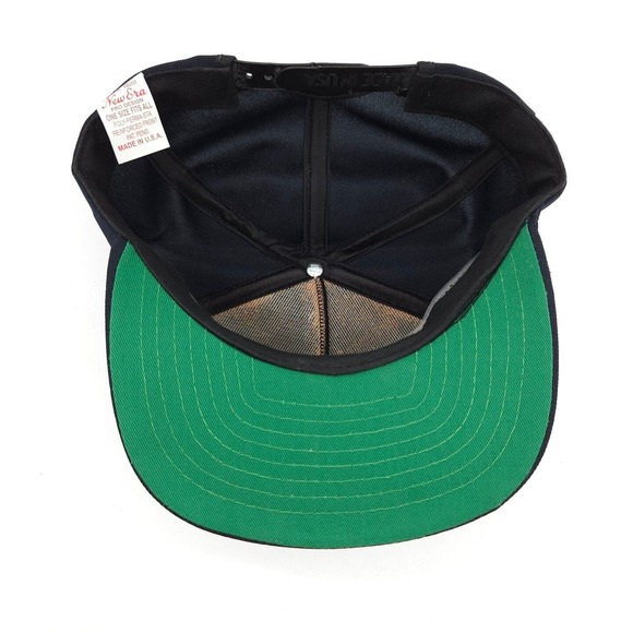 Vintage New Era Pro‎ Design FBI Snapback Trucker Hat Navy Blue Ball Cap USA Made - Picture 6 of 9